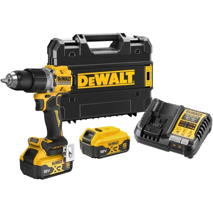 DeWalt 18V XR DCD805P2T-QW slagbormaskin, 2 stk. 18V x 5.0 Ah | DCD805P2T-QW