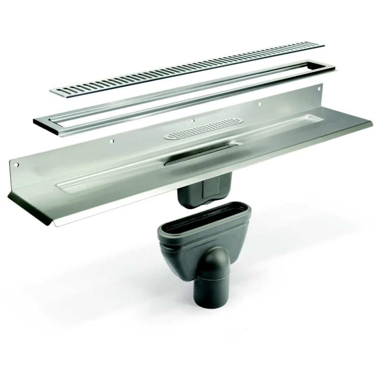 Unidrain komplett gulvsluk, 1000 mm, til 8 mm fliser, mot bakvegg | 4012.1000