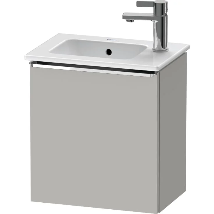 Duravit D-Neo servantskap, 41x27,4 cm, høyre, matt grå/krom | DE4259R10070000