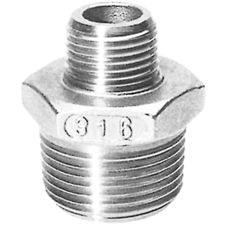 Rustfri overgang ansatsnippel 1/2" x 1/4" | 24049