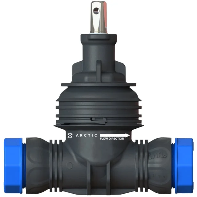 Isiflo Eco Line Artic T201 bakkekran, frostsikker, kompositt, 32 mm, sort | 3381365