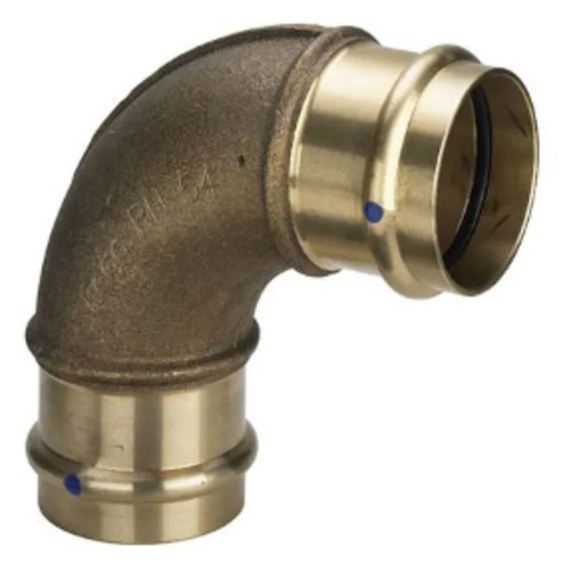 Viega Sanpress vinkel, 90°, tappevann, muffe/muffe, 42 mm | 119560 Viega Sanpress vinkel, 90°, tappevann, muffe/muffe, 42 mm | 119560
