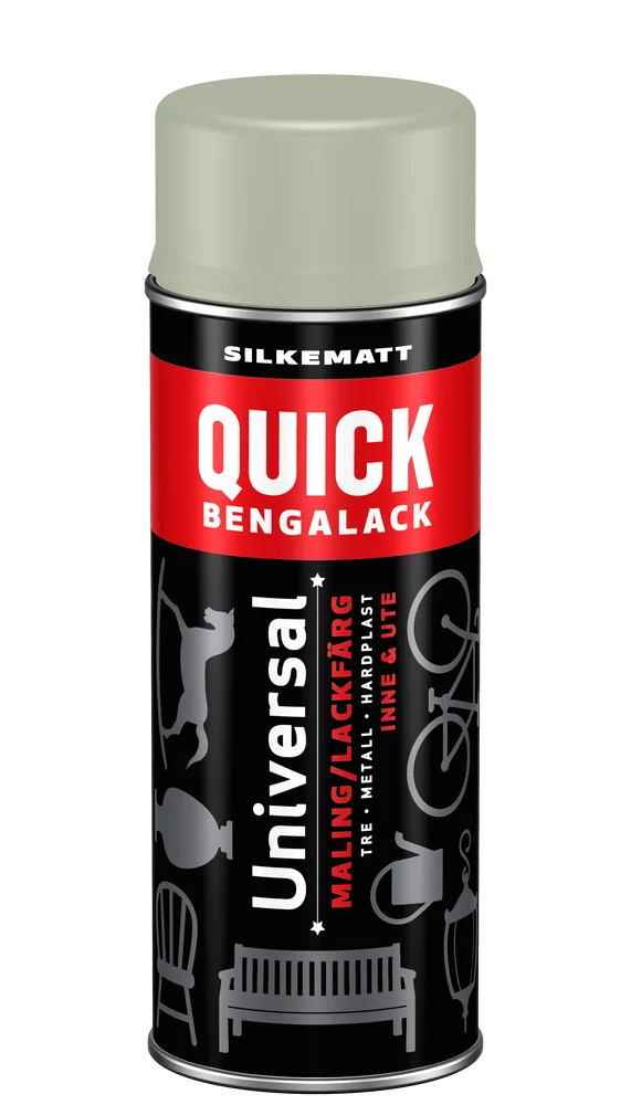 Bengalack spray sølvgran silkematt 400ml v:8704719 Bengalack spray sølvgran silkematt 400ml v:8704719