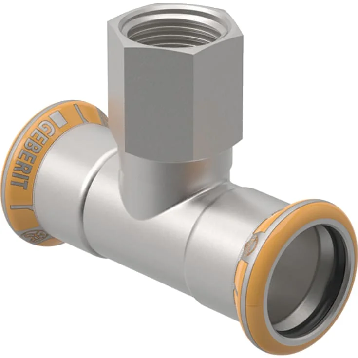 Geberit Mapress Therm rustfri T-rør, til varmesystem, 42 x 3/4" x 42 mm | 1387406