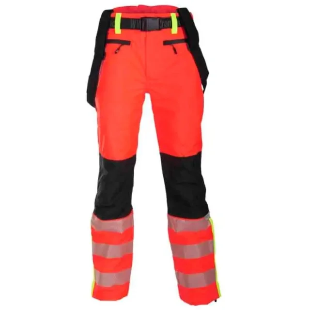 Bekken & Strøm Gjøvik allværs vinterbukse, kl.2, unisex, str. 5XL, rød/sort, HiVis | 677163