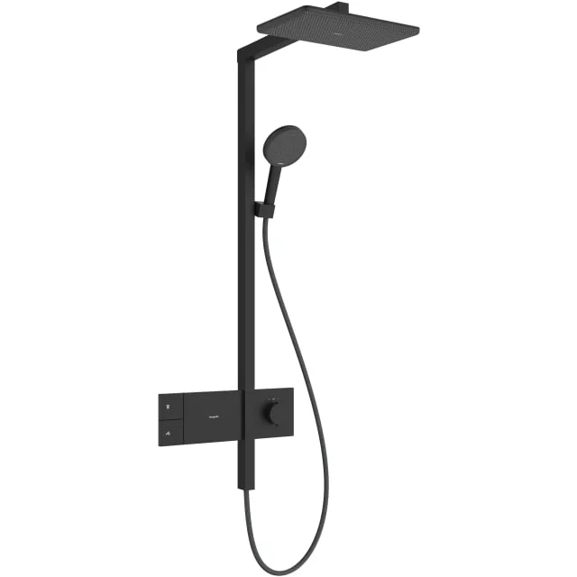Hansgrohe Raindance Alive Q Showerpipe dusjsett, vannsparende, matt sort | 24581670