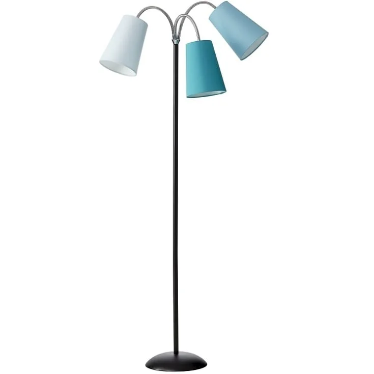Nielsen Light Salsa gulvlampe, sort med blå skjerm | 301029 Nielsen Light Salsa gulvlampe, sort med blå skjerm | 301029