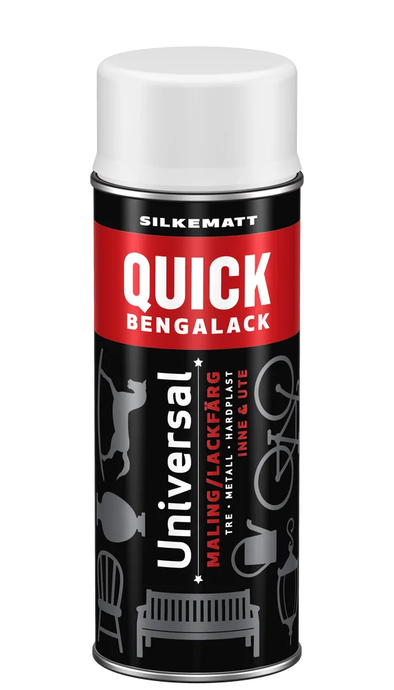 Bengalack spray hvit silkematt 400ml v:9671830 Bengalack spray hvit silkematt 400ml v:9671830