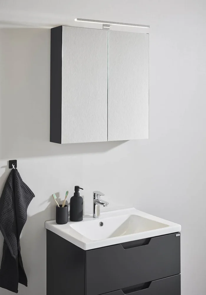 Noro Flex speilskap, 60x65 cm, antrasittgrå | 320105