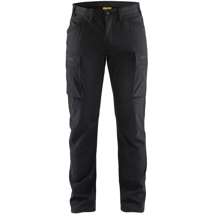 Blåkläder Workwear Service softshell arbeidsbukser, sort, str. C148 | 1477-2513-9900_C148
