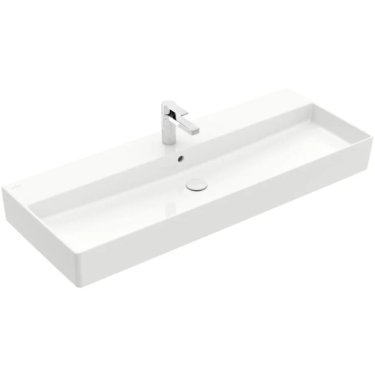 Villeroy & Boch Memento vegghengt servant, 120x47 cm, med CeramicPlus, hvit | 4A22C5R1