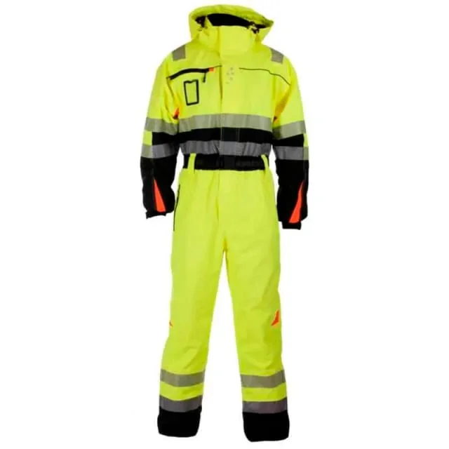 Bekken & Strøm Gjøvik allværs vinterkjeledress, kl.3, unisex, str. 3XL, gul/sort, HiVis | 647132