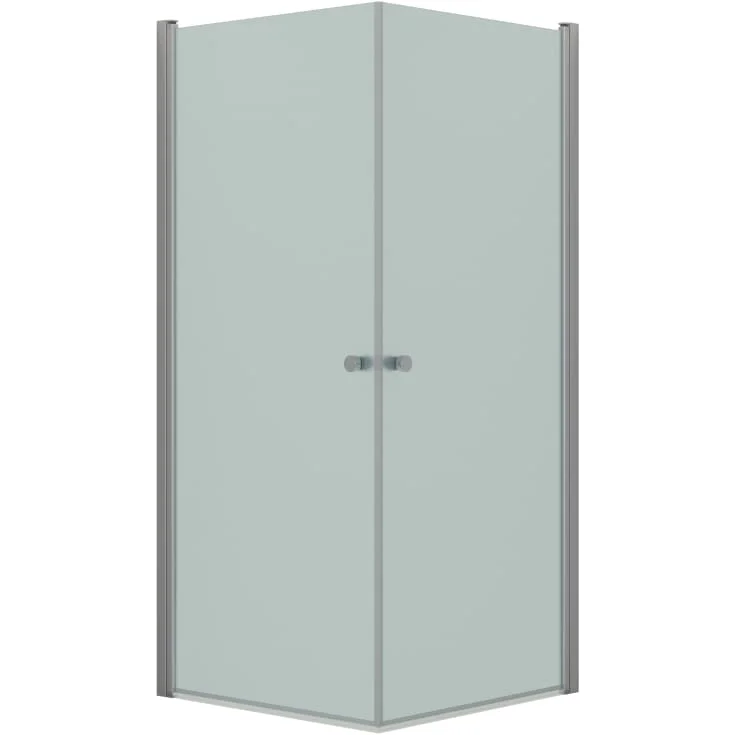 Dansani Match dusjhjørne, modell A+A, 69x89 cm, frostet glass, satin profil | MODEL1-70X90-FROSTET