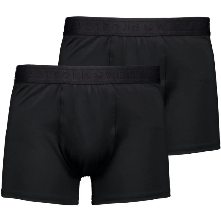 Westborn boxershorts i microfiber, 2-pak, sort, str. 7XL | 061003-09_7XL