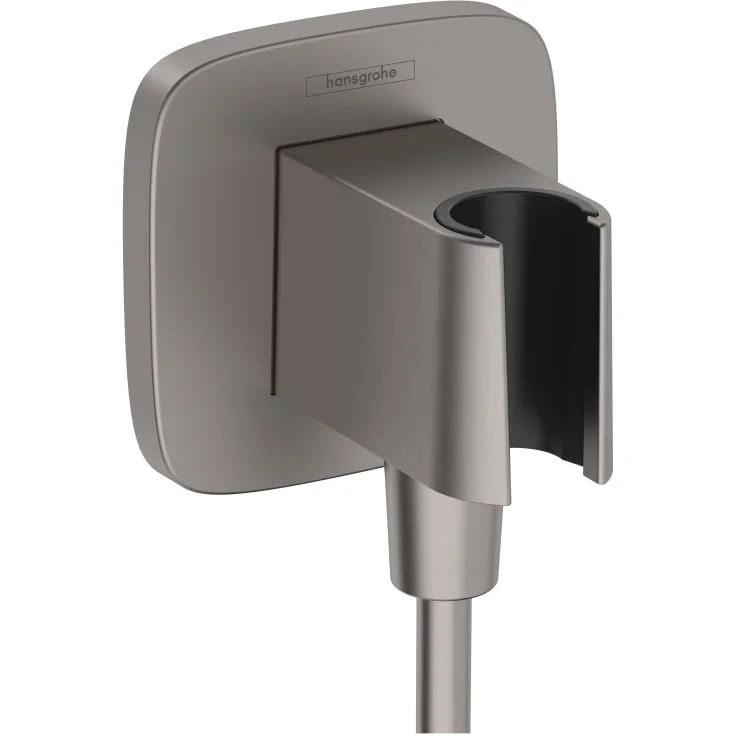 Hansgrohe FixFit Q slangeuttak, børstet sort krom | 26887340