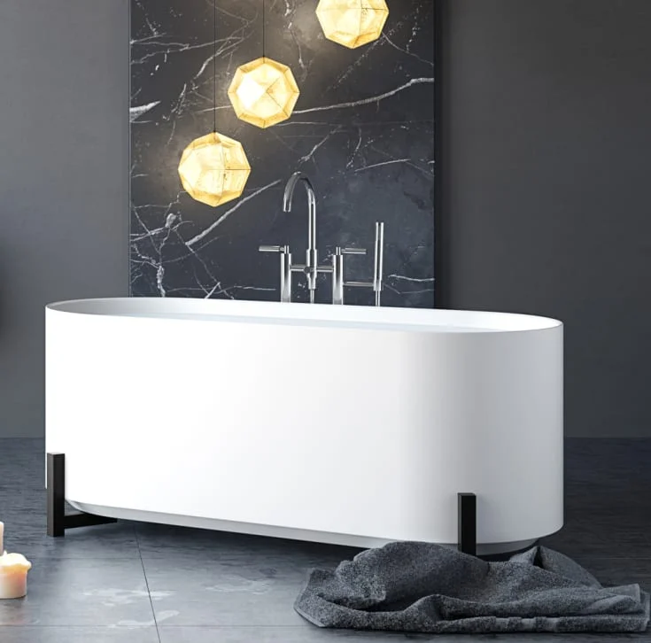 Westerbergs Vik badekar, 1600x700 mm, solid surface, hvit matt | 20081040