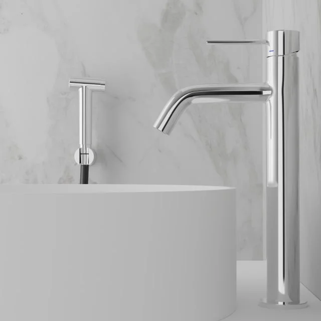 Scandtap Voyage B servantbatteri med sidedusj, uten bunnventil, krom | 10329