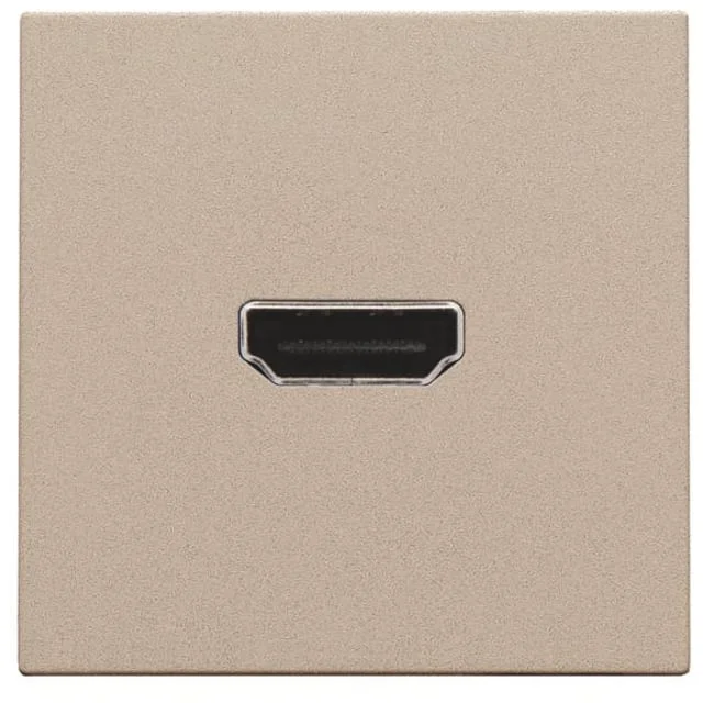 Niko HDMI uttak for pluggmontering, beige | 157-69417 Niko HDMI uttak for pluggmontering, beige | 157-69417