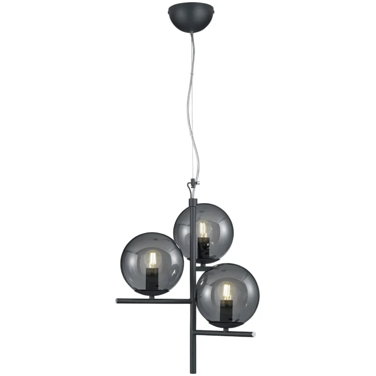 Trio Lighting Pure pendel, antrasitt | 302000342