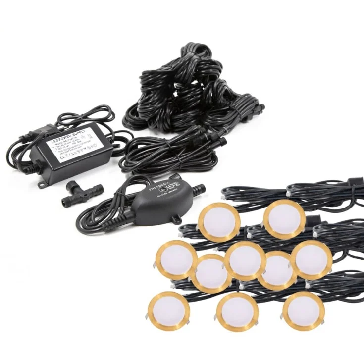 Light By Juhl Cosmos innfelt spotlight, messing, 10-pk | 120211