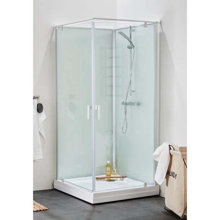 Hafa Breeze Square dusjkabinett, 90X90 cm, matt sølv/klart glass | 1450771 Hafa Breeze Square dusjkabinett, 90X90 cm, matt sølv/klart glass | 1450771