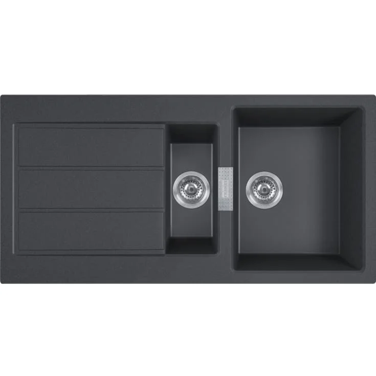 Franke Tecktonite S2D 651-100 kjøkkenvask, 100x50 cm, sort | 143.0638.564