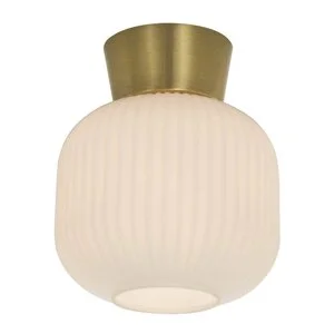 Vanja plafond 20 cm hvit/matt messing v:4162149
